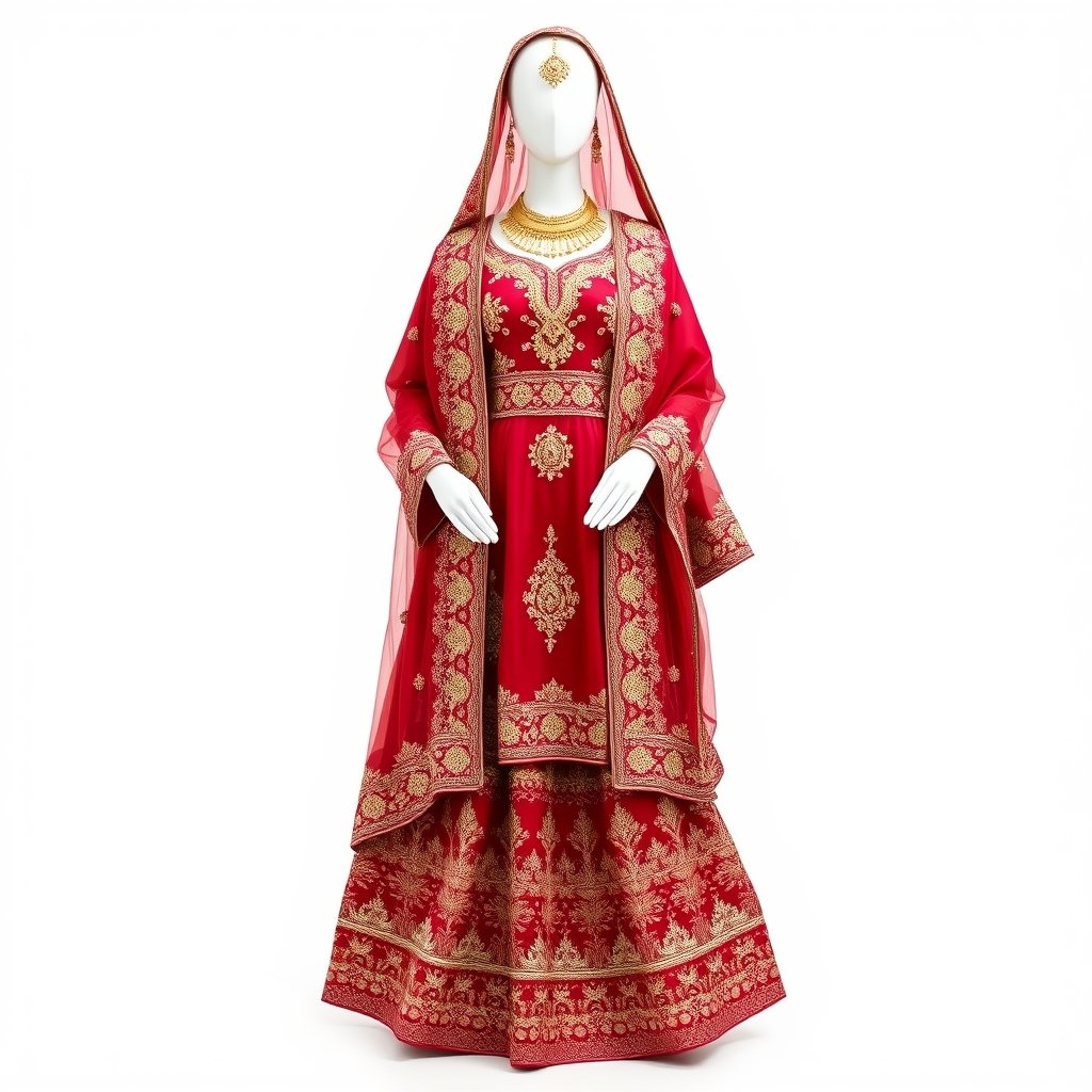 Bridal Gharara Set with Zardozi Work