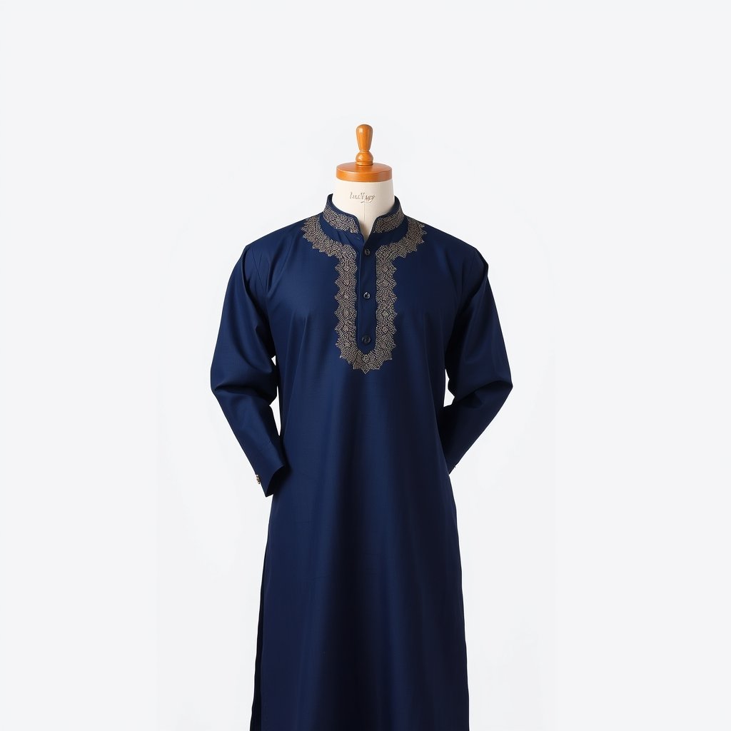 Embroidered Collar Kurta Set