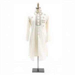 Embroidered Kurta with Waistcoat