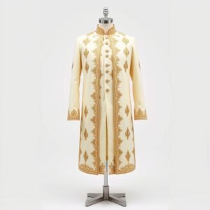 Embroidered Wedding Coat with Kameez
