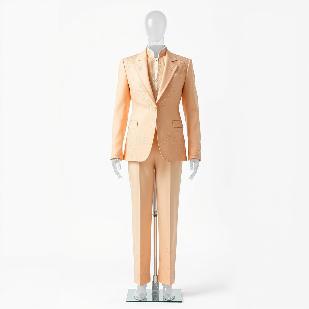 Formal Embroidered 3-Piece Suit