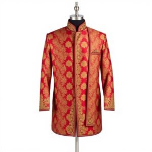 Groom Sherwani with Embellished Collar