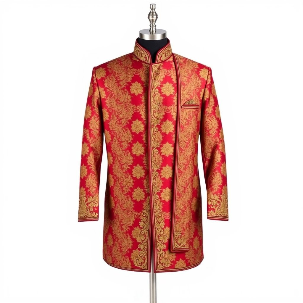 Groom Sherwani with Embellished Collar