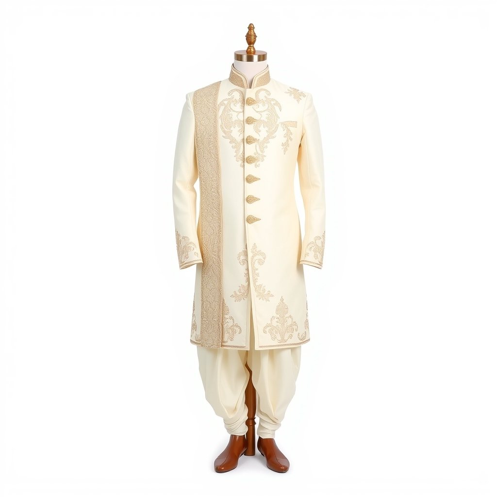 Ivory Wedding Sherwani