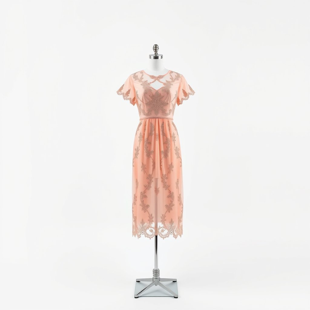 Organza Party Frock with Handwork