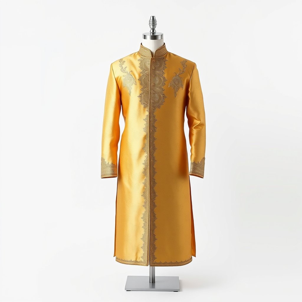 Silk Sherwani Style Kurta