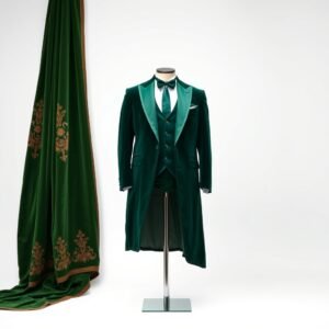 Velvet Shawl Formal Set